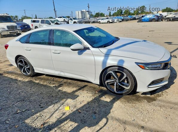 1HGCV1F32KA009139 2019 HONDA ACCORD White Передня права чверть