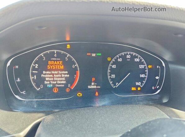 1HGCV1F32KA009139 2019 HONDA ACCORD White Вид щитка приладів