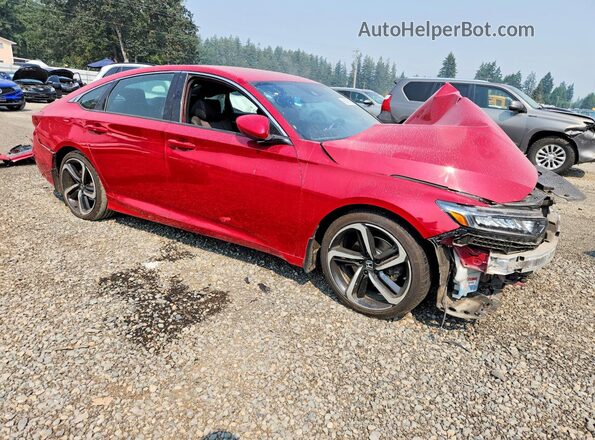 1HGCV1F32KA020707 2019 HONDA ACCORD Red წინა მარჯვენა
