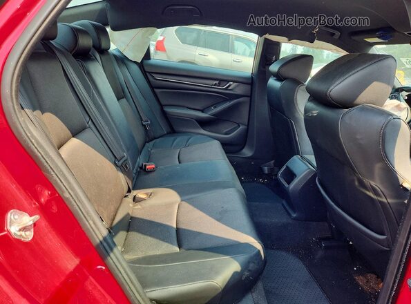 1HGCV1F32KA020707 2019 HONDA ACCORD Red უკანა სავარძლების ხედი
