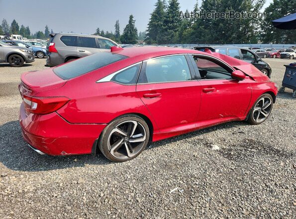 1HGCV1F32KA020707 2019 HONDA ACCORD Red უკანა მარჯვენა