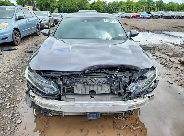 1HGCV1F32KA038561 2019 HONDA ACCORD Gray Widok z przodu