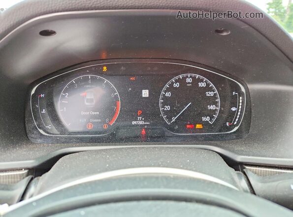 1HGCV1F32KA038561 2019 HONDA ACCORD Gray Widok zestawu wskaźników