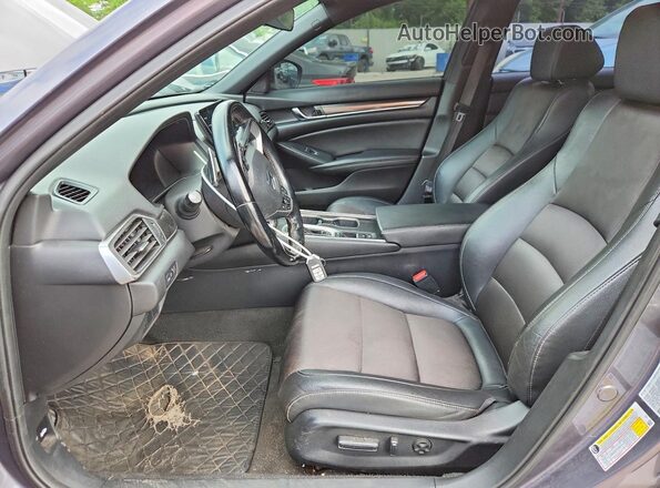 1HGCV1F32KA038561 2019 HONDA ACCORD Gray Widok wnętrza z przodu