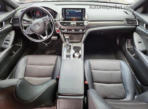 1HGCV1F32KA038561 2019 HONDA ACCORD Gray Widok deski rozdzielczej