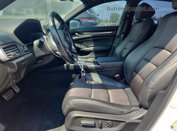 1HGCV1F32KA045297 2019 HONDA ACCORD White Front interior view