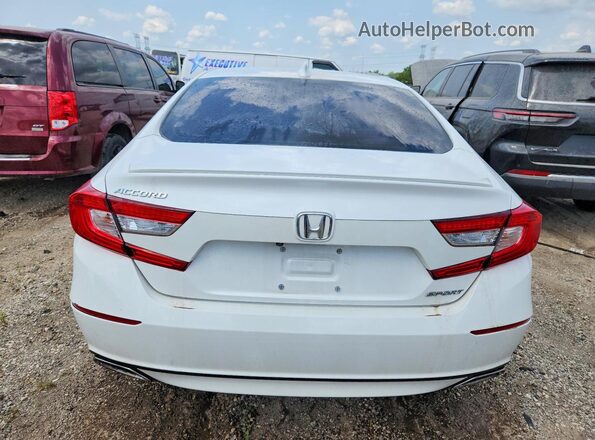 1HGCV1F32KA045297 2019 HONDA ACCORD White Rear view