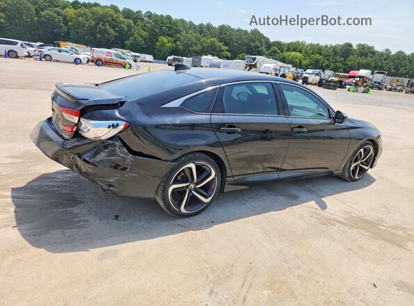 1HGCV1F32KA065940 2019 HONDA ACCORD Black Trasero derecho