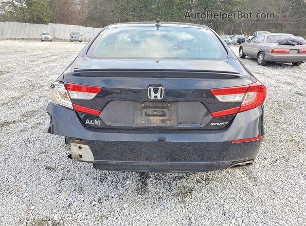 1HGCV1F32KA128812 2019 HONDA ACCORD Black Vista trasera