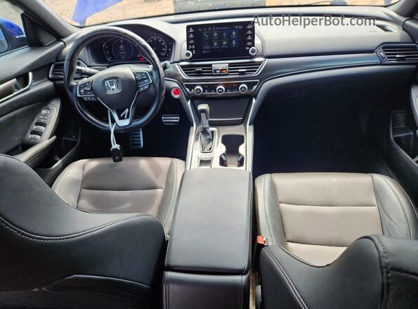 1HGCV1F32KA170297 2019 HONDA ACCORD Blue Vista del salpicadero