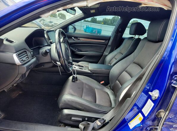 1HGCV1F32KA170297 2019 HONDA ACCORD Blue Vista interior delantera