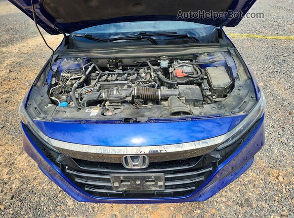 1HGCV1F32KA170297 2019 HONDA ACCORD Blue Vista interior trasera