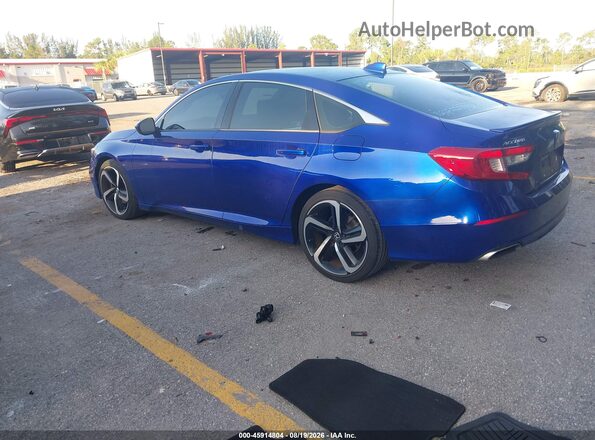 1HGCV1F32LA027576 2020 HONDA ACCORD Blue Trasero izquierdo