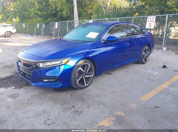 1HGCV1F32LA027576 2020 HONDA ACCORD Blue Vista tres cuartos delantera izquierda