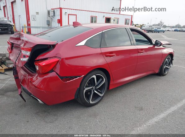 1HGCV1F32LA061596 2020 HONDA ACCORD Красный Задняя правая четверть