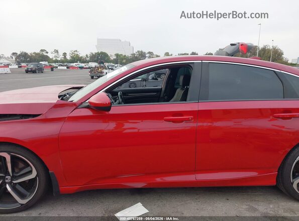 1HGCV1F32LA061596 2020 HONDA ACCORD Красный Панорамный вид салона 360°
