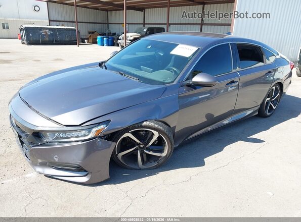 1HGCV1F32LA121134 2020 HONDA ACCORD Серый Передняя левая четверть