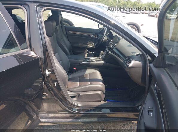 1HGCV1F32MA012075 2021 HONDA ACCORD Black წინა სალონის ხედი