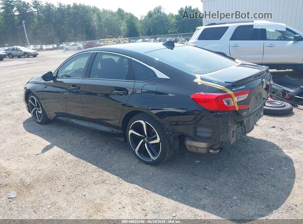1HGCV1F32MA012075 2021 HONDA ACCORD Black უკანა მარცხენა