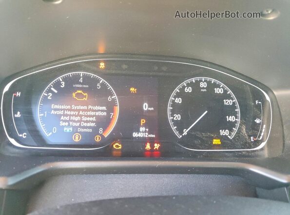 1HGCV1F32MA028308 2021 HONDA ACCORD White Սարքավորումների վահանակի տեսք