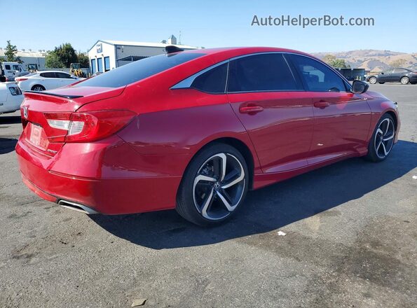 1HGCV1F32MA079789 2021 HONDA ACCORD Red Tył prawy