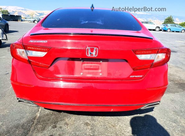 1HGCV1F32MA079789 2021 HONDA ACCORD Red Widok z tyłu