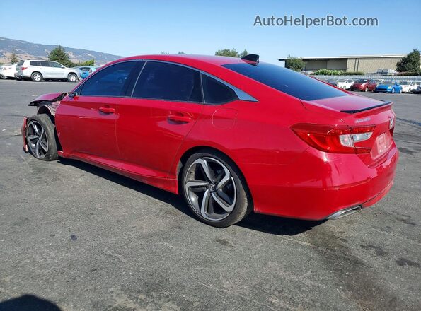 1HGCV1F32MA079789 2021 HONDA ACCORD Red Tył lewy