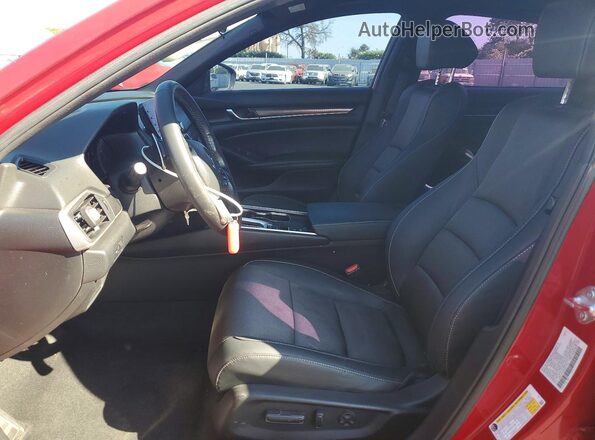 1HGCV1F32MA079789 2021 HONDA ACCORD Red Widok wnętrza z przodu