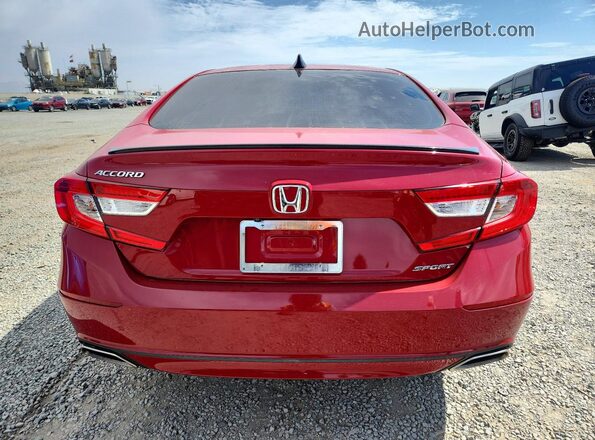 1HGCV1F32MA090114 2021 HONDA ACCORD Red Widok z tyłu