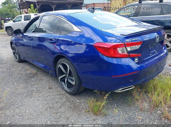 1HGCV1F32NA075145 2022 HONDA ACCORD Blue Հետևի ձախ