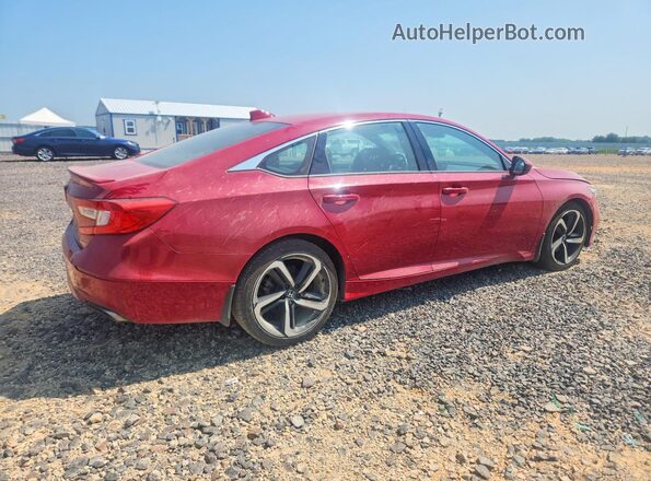 1HGCV1F33JA186975 2018 HONDA ACCORD Red Հետևի աջ