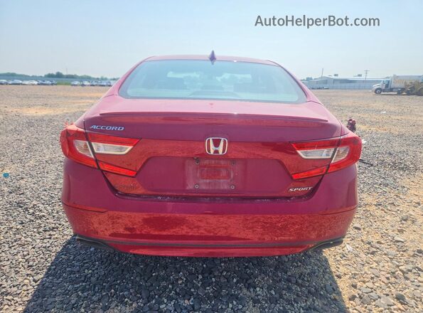 1HGCV1F33JA186975 2018 HONDA ACCORD Red Հետևի տեսք