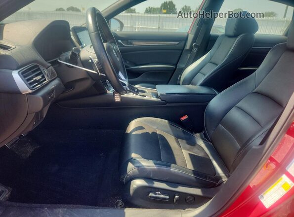 1HGCV1F33JA186975 2018 HONDA ACCORD Red Սալոնի դիմացի տեսք