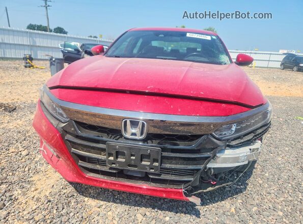 1HGCV1F33JA186975 2018 HONDA ACCORD Red Դիմացի տեսք