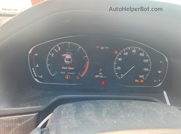 1HGCV1F33JA186975 2018 HONDA ACCORD Red Սարքավորումների վահանակի տեսք