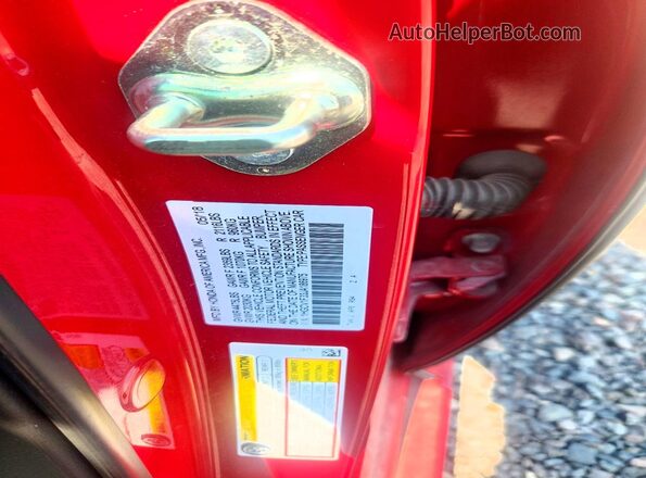 1HGCV1F33JA186975 2018 HONDA ACCORD Red Շարժիչի բաժամունքի տեսք