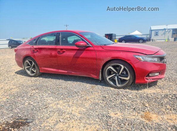 1HGCV1F33JA186975 2018 HONDA ACCORD Red Առջևի աջ