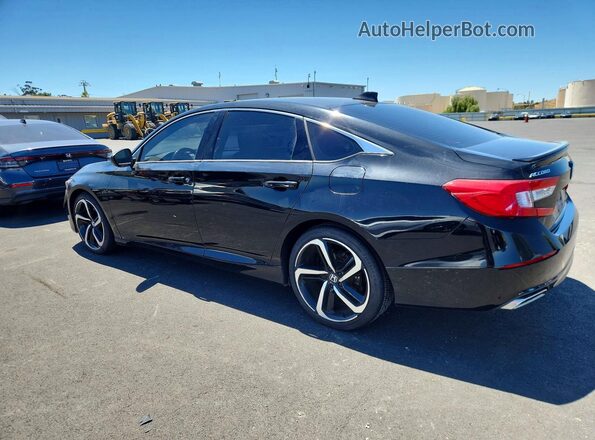 1HGCV1F33JA187978 2018 HONDA ACCORD Black უკანა მარცხენა