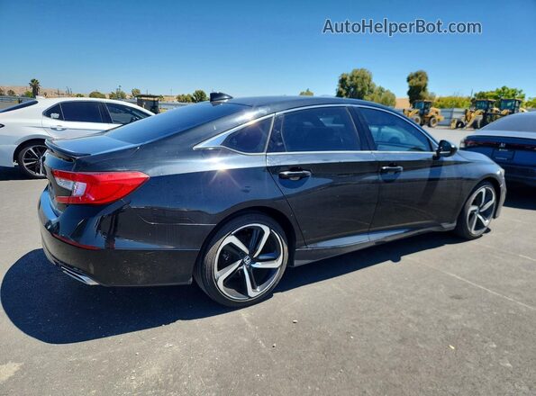 1HGCV1F33JA187978 2018 HONDA ACCORD Black უკანა მარჯვენა