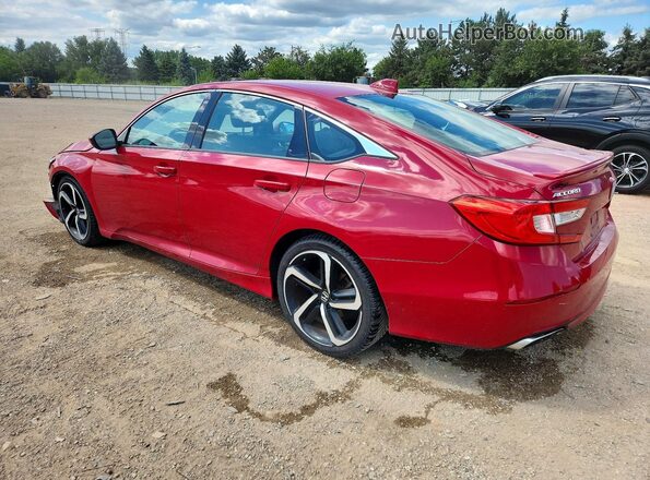 1HGCV1F33JA192808 2018 HONDA ACCORD Красный Задняя левая четверть