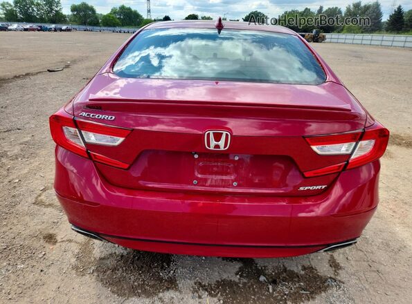 1HGCV1F33JA192808 2018 HONDA ACCORD Красный Вид сзади
