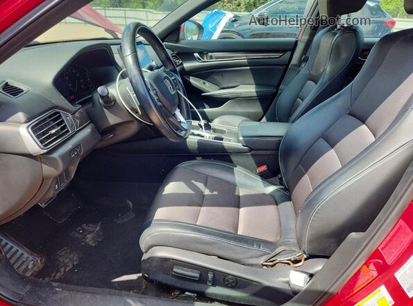 1HGCV1F33JA192808 2018 HONDA ACCORD Красный Вид салона спереди
