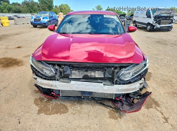 1HGCV1F33JA192808 2018 HONDA ACCORD Красный Вид спереди