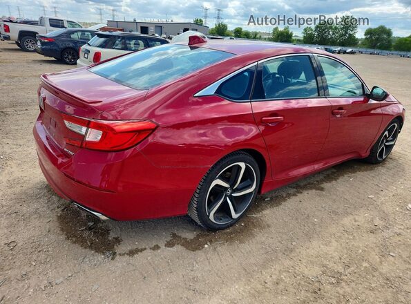 1HGCV1F33JA192808 2018 HONDA ACCORD Красный Задняя правая четверть