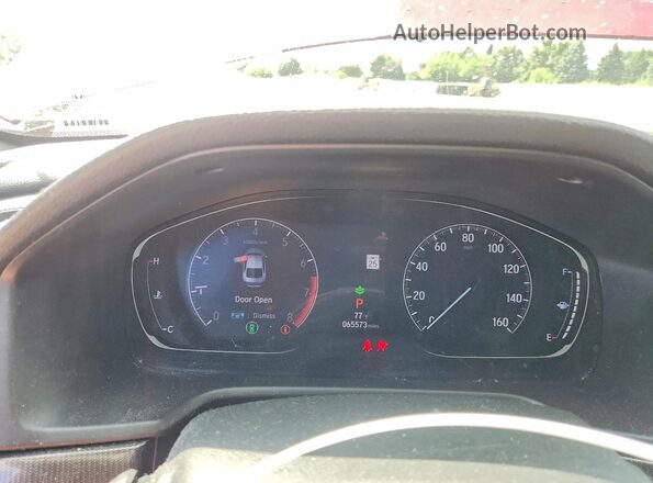 1HGCV1F33JA192808 2018 HONDA ACCORD Красный Вид щитка приборов