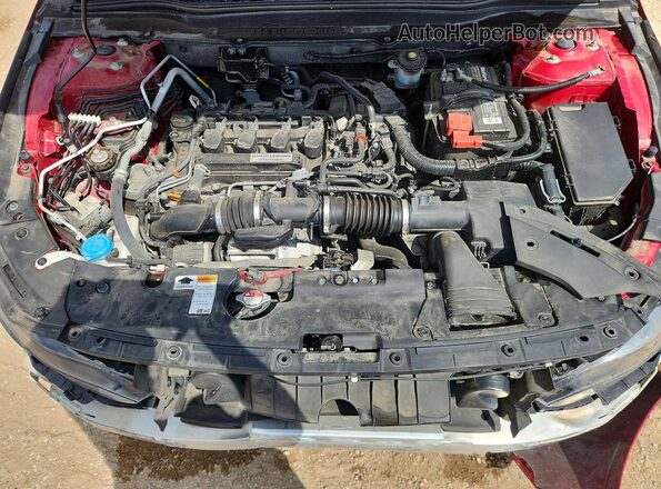 1HGCV1F33JA192808 2018 HONDA ACCORD Красный Вид задней части салона