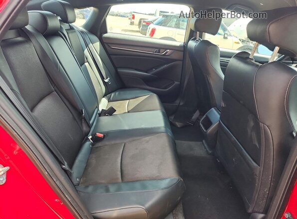 1HGCV1F33JA192808 2018 HONDA ACCORD Красный Вид задних сидений