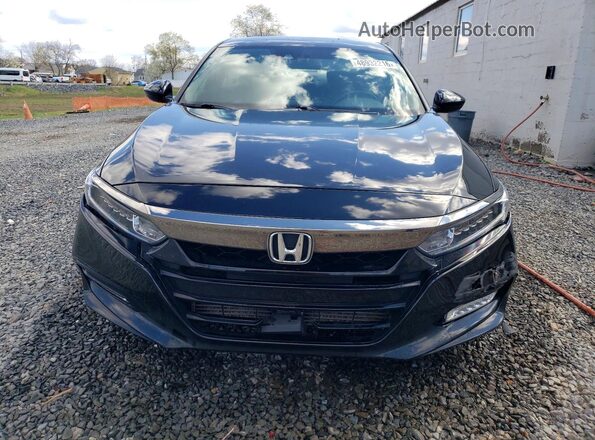 1HGCV1F33JA205220 2018 HONDA ACCORD Черный Вид спереди