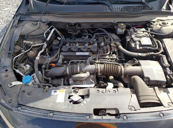 1HGCV1F33JA205220 2018 HONDA ACCORD Черный Вид задней части салона