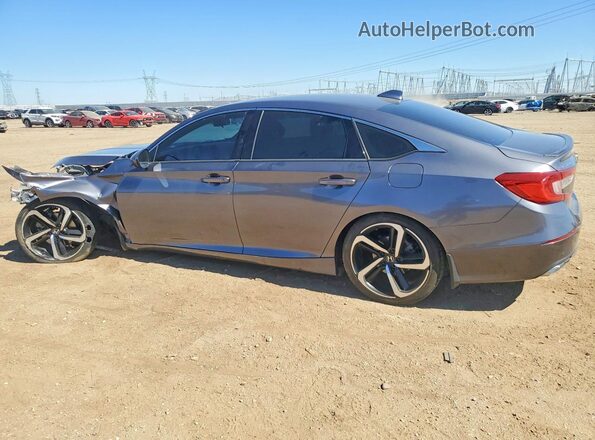 1HGCV1F33KA012373 2019 HONDA ACCORD Gray Задня ліва чверть